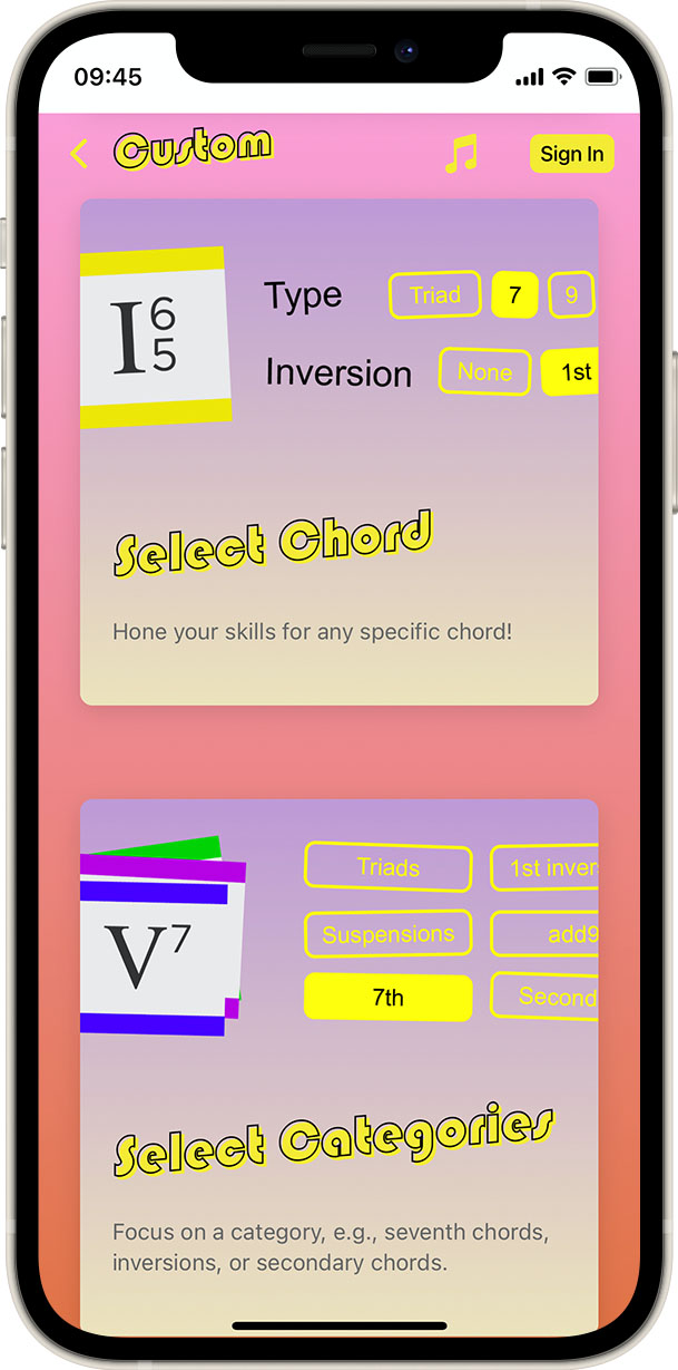 Chord Crush on iPhone 12 Mini