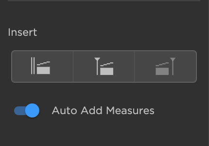 Audio track insert options